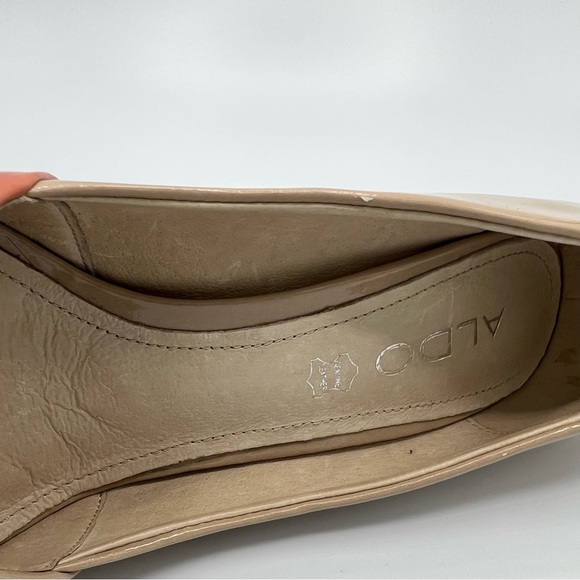 Women's Aldo High Heel Dress Shoe Cream / Beige and Coral US 7.5 - Picture 10 of 13